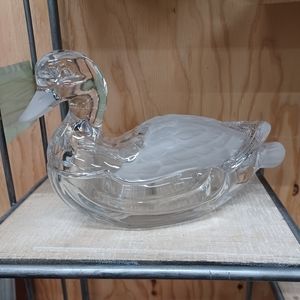 Crystal Duck Candy Dish